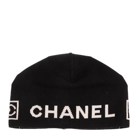 chanel beanie black.